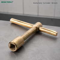 Clé à bouteille d'acétylène anti-étincelles 10 mm en bronze d'aluminium avec poignée en T