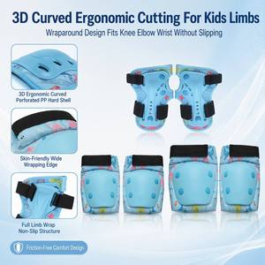 Ensemble de protection professionnel en néoprène pour patins à roulettes : casque, genouillères, coudières et protège-paumes pour la <span class=keywords><strong>s</strong></span>écurité extrême des enfants - Product Image 4
