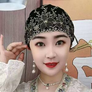 High-quality women's ethnic baseball cap and scarf set wholesale, high-quality plain shawl <b>hat</b>, Muslim headscarf - Product Image 4