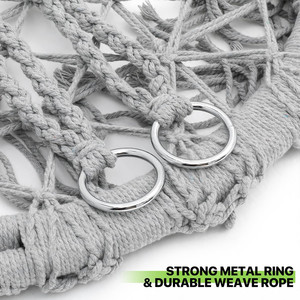 Hamaca Colgante de Macramé <span class=keywords><strong>para</strong></span> Patio Exterior, Silla Columpio <span class=keywords><strong>para</strong></span> <span class=keywords><strong>Sala</strong></span> de Estar - Product Image 3