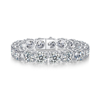 Moissanit Tennis-Armband 925 Sterling Silber 11mm 85ct 4-Krappen-Fassung 19cm Luxus-Schmuck für Damen