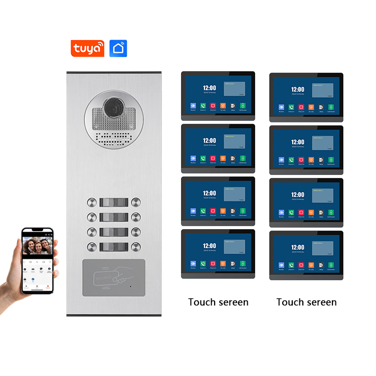 Apartment 8 Unit Video Intercom System