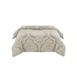Ensemble de couette en chenille de coton tufté damassé, 3 pièces, literie pour la maison - Product Image 1
