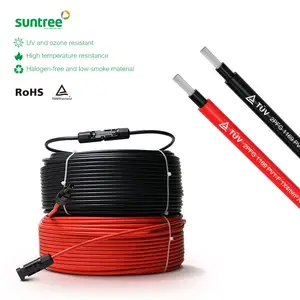 Cables de panel solar Suntree DC, resistencia a altas temperaturas, vida útil de más de 25 años