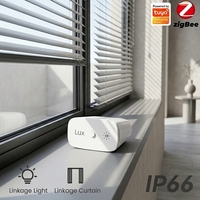 Sensor Cahaya Jendela Pintu Tuya Zigbee 3.0 Deteksi Sinar Matahari Kontrol Otomatis Tirai Gulung 120 °   Tahan Air IP66