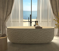 Baignoire ovale autoportante moderne en acrylique, baignoire de trempage, bain à remous personnalisé pour usage domestique et bain de bébé