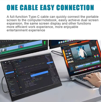 Nouvel écran d'extension d'ordinateur portable 14 pouces, double moniteur portable pour ordinateur portable jusqu'à 17,3 pouces avec écran portable IPS FHD 1200p