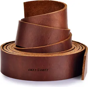 OKEY OKEY Custom Leather Straps Full Grain Cowhide Leather Strip Webbing For Belt