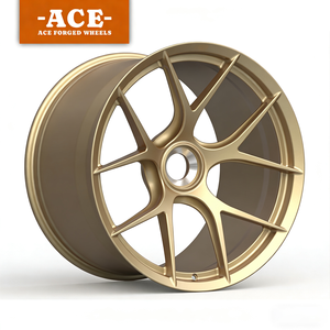 Jante en alliage d'aluminium forgé monobloc multi-rayons dorée avec centre concave profond pour Porsche 911 Panamera Cayenne Macan - Product Image 6