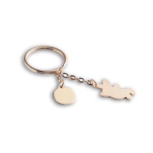 Hot Selling Custom Red Rabbit Cartoon Dancing Gold Plated Soft Enamel Metal <b>Keychain</b> - Product Image 6