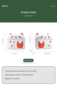 Guci Keramik untuk Kenangan Kucing, Guci Keramik untuk Hewan Peliharaan, Tierurne untuk Abu Kucing, Kotak Kenang-kenangan - Product Image 6