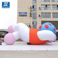 Modèle de chien de dessin animé gonflable géant personnalisé, mascotte IP, décoration d'événements publicitaires commerciaux en plein air