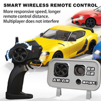 Voiture de course miniature télécommandée à l'échelle 1/24, 4 roues motrices, véhicule électrique RC avec éclairage LED, voiture RC de drift