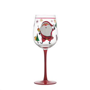 Wholesale Creative Christmas <b>Tree</b> <b>Glass</b> Wine <b>Glasses</b>, Dog Stilt <b>Glasses</b>, Hand-painted <b>Glass</b> Christmas Decoration Wine <b>Glasses</b> - Product Image 6