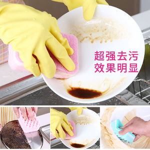 Wave Sponge Dishcloth Rectangle Absorbent Kitchen Cleaning Pad For Pots And Pans 10 Piece Set Random Colors - Product Image 1