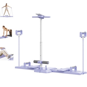 Appareil de fitness électrique pliable pour ski, sans accoudoirs, avec fixation pour les jambes, construction en acier, pour l'exercice des muscles des cuisses et du plancher pelvien, avec affichage LED du temps - Product Image 1