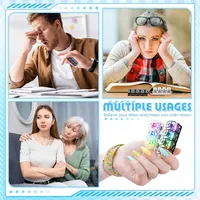 Porte-clés LED multi-styles en plastique, jouet anti-stress avec boutons clicables pour soulager le stress, accessoire de bureau portable, décoration de bureau