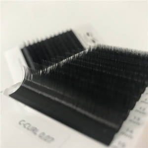 Extensions de cils volume noir mat foncé 0.05 0.07 0.10mm d'épaisseur, fibre PBT coréenne premium, courbure C, sans cruauté animale, véganes, Easy Fan - Product Image 6