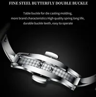 KINYUED J107 Marque lumineuse de qualité Logo personnalisé Squelette Montre automatique Montres-bracelets de luxe pour hommes