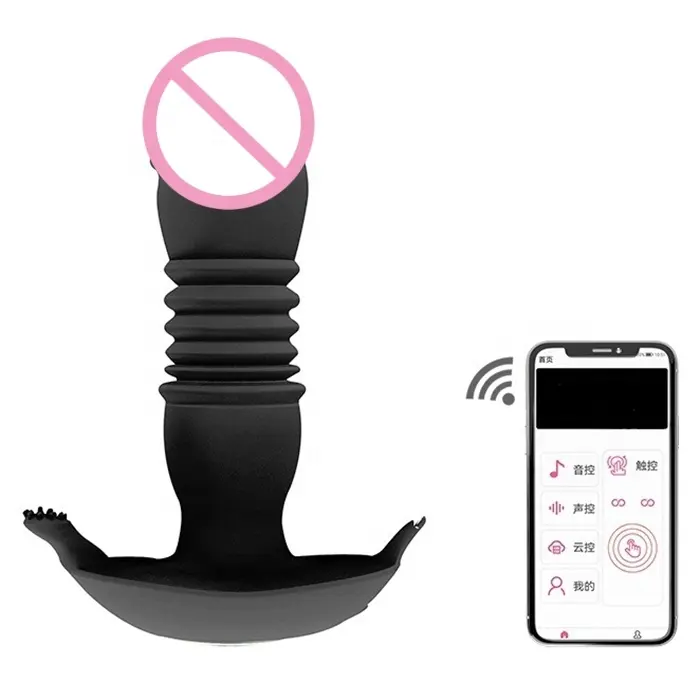 APP remote control wearable silicone thrusting dildo vibrating wand massager vibrator for adult