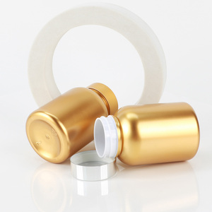 Botella de Plástico Dorada Vacía para Pastillas, Suplementos para la Salud del Corazón, Aminoácidos Esenciales, Tabletas, Cápsulas de Vitaminas, con Tapa de Rosca - Product Image 2