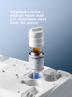 WC intelligent allongé en céramique avec chasse d'eau automatique, lavage et séchage à l'eau chaude, siège chauffant et veilleuse pour la rénovation de salle de bain à domicile