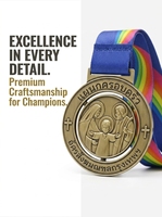 Médaille de finisseur sportive en alliage de zinc personnalisée pour marathon, football, triathlon, cross-country, trail running – Médaille souvenir en gros