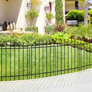 Clôture de jardin en métal 32 po de hauteur x 12 pi de longueur, 6 panneaux + 7 piquets, panneaux de clôture <span class=keywords><strong>pour</strong></span> chiens, barrière <span class=keywords><strong>pour</strong></span> animaux - Product Image 5