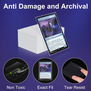 Protectores de Tarjetas Transparentes sin Cierre, de Plástico Ecológico, 0.1mm de Grosor, 3 Pulgadas, para Deportes y Tarjetas - Product Image 3