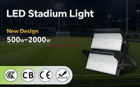LED 2000W Stadium Light pour le sport en utilisant 170lm/W 500W ENEC CB CE ROHS Certs avec réglage Beacket Tennis Plaza