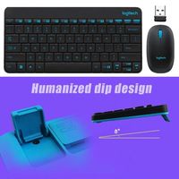 Untuk MK245 RGB Mini Tahan Air Nirkabel Kombinasi Keyboard Mouse Kantor Komputer Mobile Switch Ergonomis