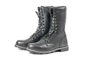 Không thấm nước Trọng lượng nhẹ màu đen đầy đủ hạt gương da khởi động cứng Toe chống trượt PVC duy nhất sa mạc khởi động cho Ghana - Product Image 3