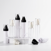Flacon pulvérisateur plat vide en PET blanc de 100 ml, rechargeable, avec pompe à émulsion et buse de pulvérisation fine pour cosmétiques et soins de la peau