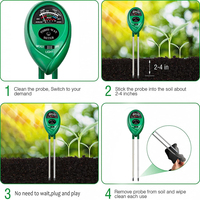 Prix d'usine 3-en-1 plante humidité et sol pH-mètre maison jardin sain pelouse et ferme outil de croissance promouvoir des plantes saines
