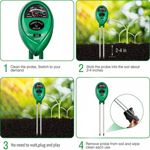 Preço de fábrica 3-in-1plant Umidade e Solo <span class=keywords><strong>pH</strong></span> <span class=keywords><strong>Meter</strong></span> Home Garden Gramado Saudável e Farm Growth Tool Promover Plantas Saudáveis - Product Image 3