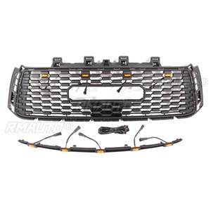 สำหรับ TOYOTA Tundra 2006-2013 ชิ้นส่วนภายนอก กระจังหน้าแบบแข่งพร้อมไฟบาร์ ชุดแต่งกันชนหน้าพร้อมไฟสำหรับรถแข่ง - Product Image 6