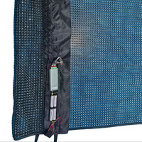 Tapis lumineux LED magique en tissu ultra-fin, bleu/noir/blanc, tissé, 6000 lumens, étanche, pour extérieur