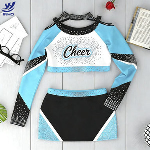 Uniformes de cheerleading personnalisés en gros, directement de l'usine, avec strass scintillants, tenues de cheerleader professionnelles bon marché pour les équipes - Product Image 6