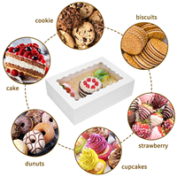 Boîte à gâteaux en gros, design recyclable, pour pâtisseries et desserts, qualité alimentaire, avec fenêtre