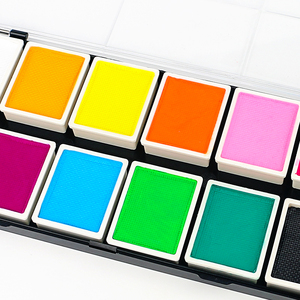 Kit Professionale di Pittura per il Viso a 12 Colori a Base d'Acqua, Forniture per <span class=keywords><strong>Body</strong></span> <span class=keywords><strong>Painting</strong></span> per Feste per Bambini, Etichetta Privata Personalizzabile - Product Image 4