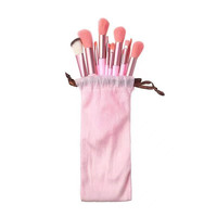 Vente en gros d'usine, ensemble de 13 pinceaux de maquillage professionnels, pinceaux plats et éventail, poils synthétiques, fard à paupières, brillant à lèvres, comprend un sac de rangement