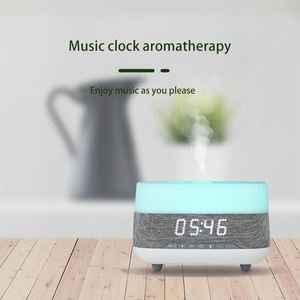 Difusor ultrasónico de aire para el hogar, de 300ml humidificador de aire, difusor de aroma de altavoz Bt de aceite esencial <span class=keywords><strong>con</strong></span> reloj <span class=keywords><strong>despertador</strong></span> de luz Led de 7 colores, nuevo - Product Image 2