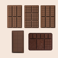 Moule à chocolat en silicone platine de qualité alimentaire FDA, outil de cuisson rectangulaire pour chocolat et bonbons de Dubaï, moule à gâteau antiadhésif