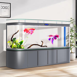 Large Glass Eco-Friendly Ultra Quiet Energy Saving Aquarium <strong>Fish</strong> <strong>Tank</strong> for Living Room with Goldfish Bottom Filter - Product Image 2