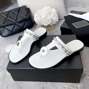 Premium Luxury <b>Sandals</b> Versatile Shopp Dates Durable Open-toe Comfortable Summer Beach Shoes Genuine Leather Women's Flip-flops - Product Image 3