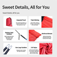 Hamac de parachute portable et léger, pliable, pour camping, randonnée, plage, balançoire, en nylon durable, logo personnalisé, OEM, tout inclus