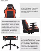 Fauteuil de Gaming PC Moderne et Confortable avec Couleurs Personnalisables, Accoudoirs 3D, Revêtement en Cuir PU, Réglage de Hauteur à Gaz en 3 Étapes et Fonction Pivotante