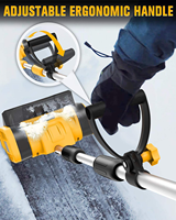 Souffleuse à neige pliable sans fil XF XF-YMN55 de qualité industrielle, alimentée par batterie 21V, 500-1000CFM, 1200W, largeur de nettoyage de 28 cm