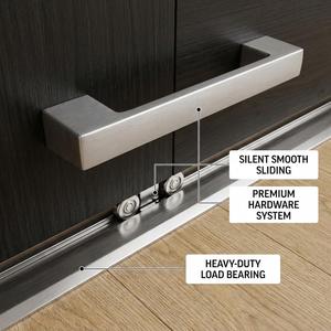 Porte <span class=keywords><strong>coulissante</strong></span> GELLJA à double vitrage avec cadre en aluminium thermolaqué au design moderne, <span class=keywords><strong>isolation</strong></span> thermique pour hôtel - Product Image 6