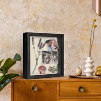 Caja de Exhibición de Madera Estilo Rústico, Tamaño Personalizado, Decoración de Pared DIY para Flores, Medallas, Fotos, Recuerdos